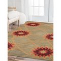 Glitzy Rugs 5 x 8 ft. Hand Tufted Wool Floral Rectangle Area RugCream UBSK00720T0009A9